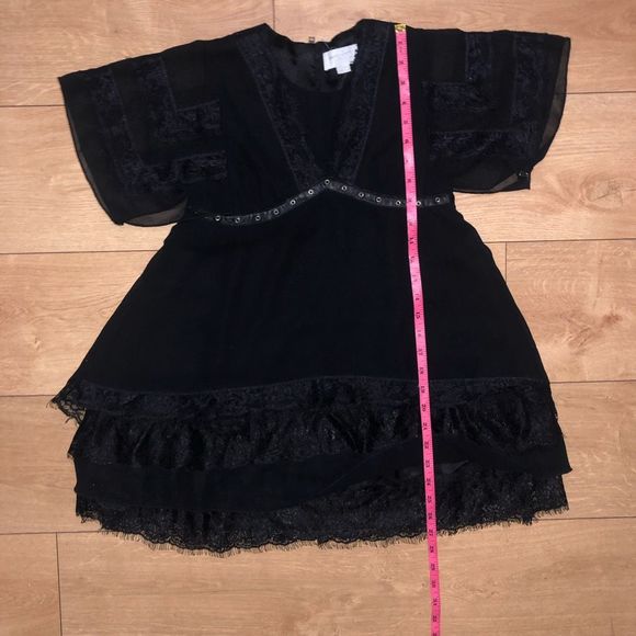 DIESEL Black Tessie Lace Dress Short Sleeve Lace Dress Size 8 - Picture 8 of 15